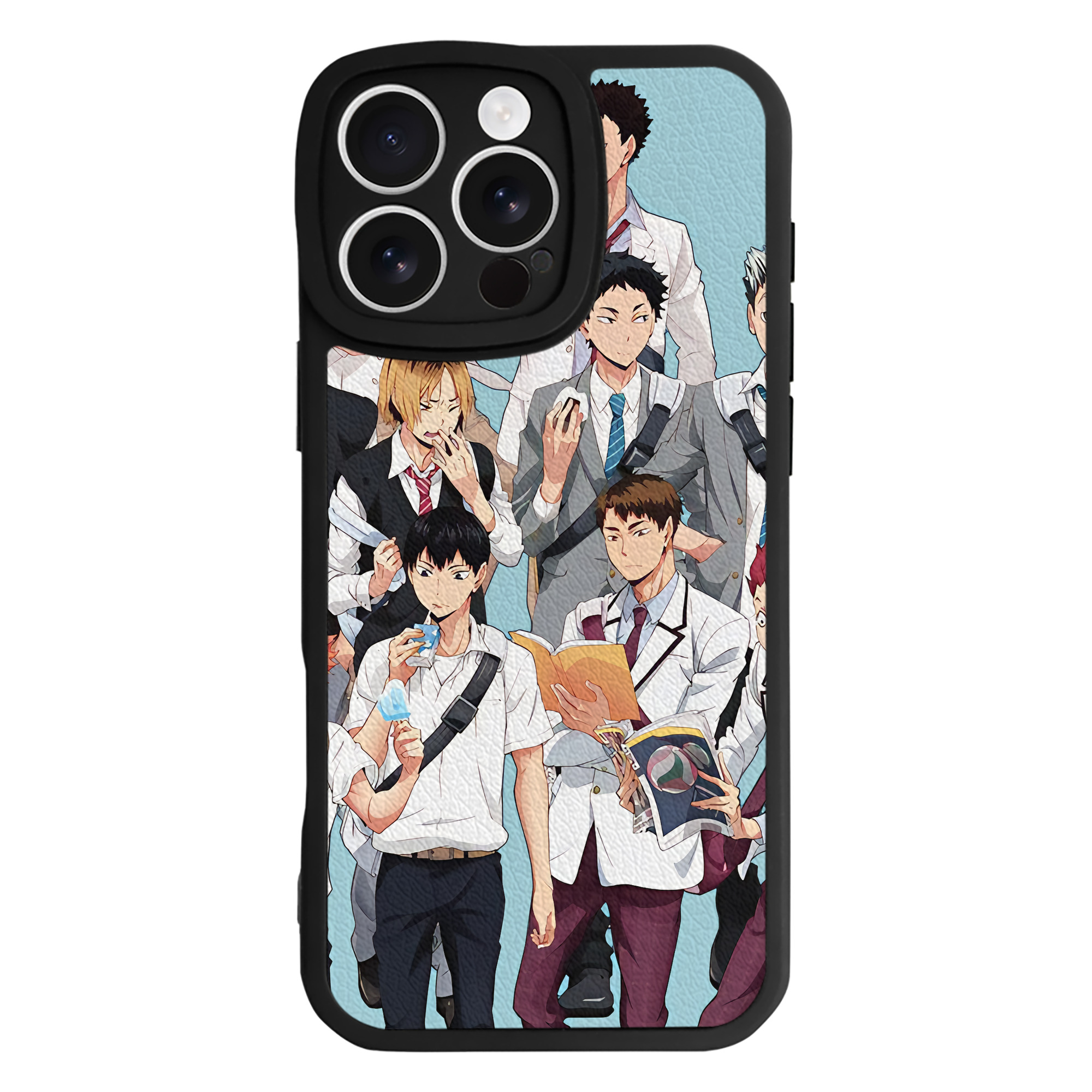 （画像用） ハイキュー!! Haikyu!! 【iPhone 16シリーズ対応】シリコンスマホケース（レザー調） 材質：シリコン
